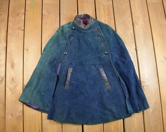 Vintage Wildleder Lederumhang 1940er Jahre / True Vintage / Odd Knights / Echtes Vintage Leder-Cape / Vintage Abendkleidung / Abendkleid