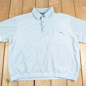 Vintage 1990s Essential Blues Knit Polo Shirt / 80s / Grandma Sweater / Short Sleeve / Streetwear / Vintage Knit Polo