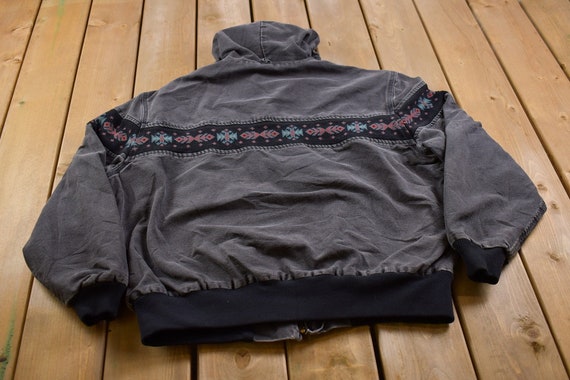 Vintage 1990s Carhartt Aztec Hooded Jacket / Workwear / - Etsy Norway