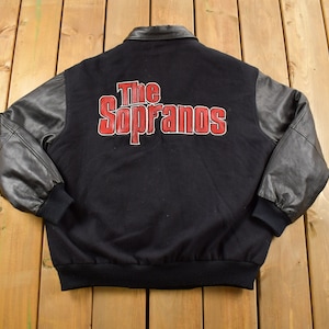 Vintage 1990s The Sopranos HBO Apparel Leather Varsity Style