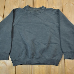 Vintage 1990s Blank Grey Crewneck Sweatshirt