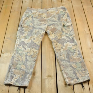 Vintage 1990s Liberty Forest Camo Cargo Hunting Pants Size XL / Streetwear Fashion / Camo Bottoms / Hunting / Hunting Camo / Vintage Hunting