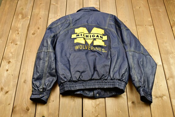 michigan wolverines leather jacket