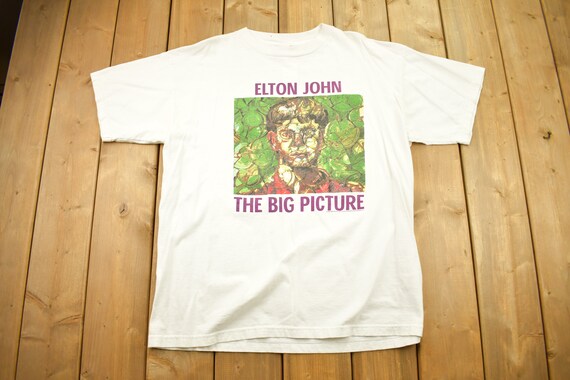 Vintage 1997 Elton John the Big Picture Graphic T Shirt / Concert  