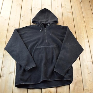 Vintage 1990s Online Fleece Hooded Sweater / Outdoorsman / 90s Sweater / Streetwear / Hiking / Fleece Zip up