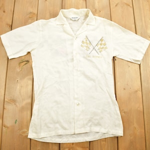 Vintage 1990s Kids Racing &quot;The Winner&quot; Button Up Shirt / Single Stitch / Racing / 90s Streetwear / Athleisure / Sportswear / Made In USA