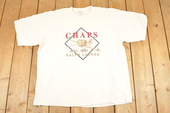 Chaps Ralph Lauren, Vintage 1990's Chaps Ralph Lauren Fisherman Travel T-Shirt Men's XL / Destination Shirt / 90s Single Stitch Graphic Tee / Made in USA