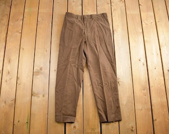 Vintage 90er Jahre Braune Wollhose Größe 32x28/ 90er Jahre Wollhose / Streetwear / True Vintage / Vintage Arbeitskleidung / Anzughose