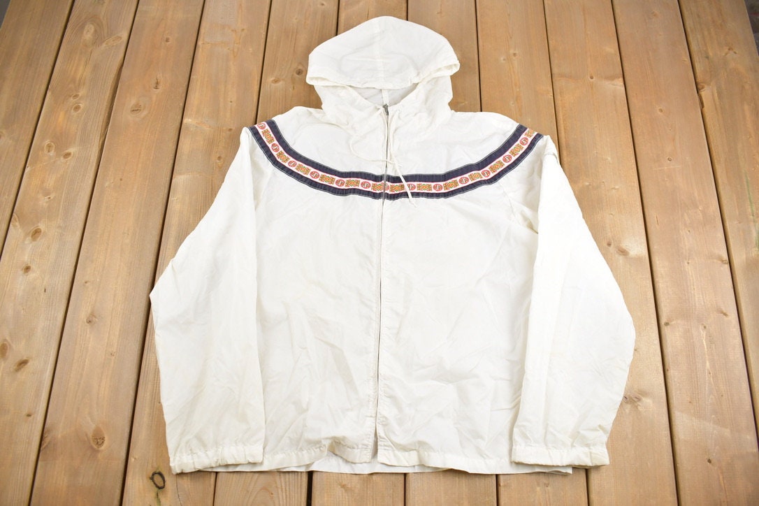 100％安い Windbreaker Stag White 1970s Vintage Jacket Athletic / 80s / ジャケット・アウター