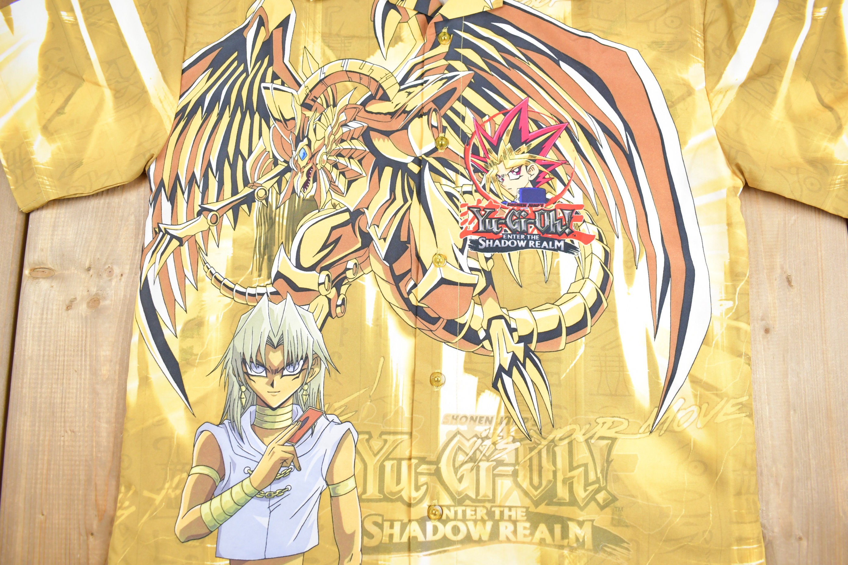 Vintage 1990s Yu-gi-oh Graphic Button up Shirt / Y2K / Shadow
