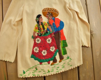 Vintage 1950s La Mexicana Mexican Embroidered Jacket / True