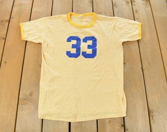 Vintage 1970s Beaver Creek Area Jaycees #32 Russell Athletics Jersey T-Shirt Men's Medium / True Vintage / Made In USA / 70s Russell