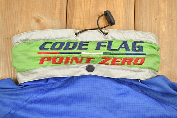 Vintage Point Zero Code Red Windbreaker Jacket / … - image 7