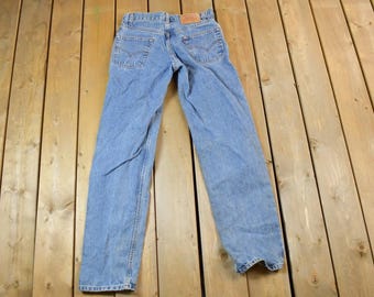 Vintage 1990s Levi Strauss Red Tab 505 Denim Jeans Size 31 x 34 / Made in USA / American Vintage / Workwear / Streetwear / Vintage Pants