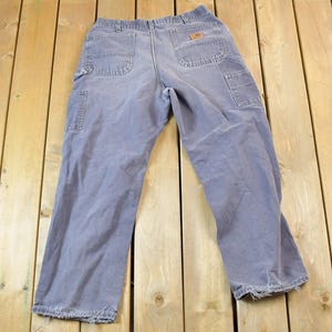 Vintage 1990s Carhartt Work Pants Size 36 x 30 / 90s Carpenter Pants / Made In USA / Distressed Carhartt / Vintage Workwear