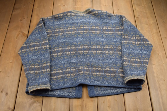 Vintage 1980s 100% Wool Sweater / Eagles Eye  / V… - image 2