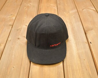 Czapka Carhartt Snap Back z lat 90. XX wieku / OSFA / Czapka z lat 90. / Czapka Snap Back z lat 90. / Wyprodukowano w USA / Haft / Odzież robocza vintage