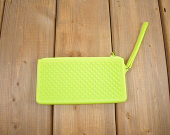 Vintage Y2K Neon Münzbeutel / Vintage Accessoire / Neon Geldbörse