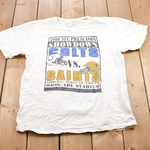 Vintage 2000 Champion NFL Colts Vs Saints Graphic T-Shirt / Graphic / 80s / 90s / Streetwear / Retro Style / NFL T-Shirt / Football Tee
