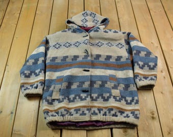 Vintage 1980s Express Riders Aztec Jacket / Made in USA