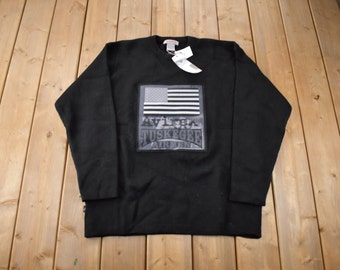 Vintage 2000s Avirex Embroidered Deadstock Knit Crewneck Sweater Size L