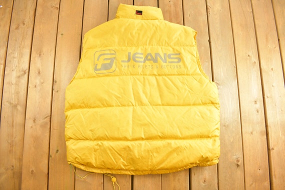 Vintage 1990s Fubu Jeans Puffer Vest / Vintage Bubble Vest