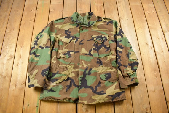 Vintage 1993 US Army Woodland Camo Cold Weather Milit… - Gem