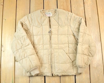 Vintage 1970s Walls Blizzard Pruf Tan Work Jacket Made In USA / Outdoors Jacket / Workman Jacket / Workwear Streetwear