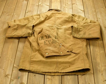 Vintage Carhartt Chore Coat Blanket Lined 1980s With Hood