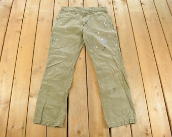 Vintage 2000s Carhartt Distressed Sun Faded Carpenter Pants Men's 33 x 31 / Y2K Carpenter Pants / Workwear / Dungarees