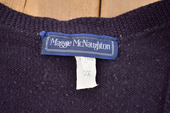 Vintage 1990 Maggie McNaughton Knitted Sweater / … - image 3