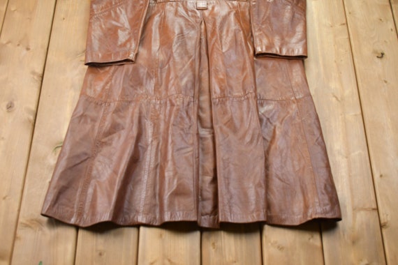 Vintage 1980s Leather Full Length Jacket / Fall O… - image 4