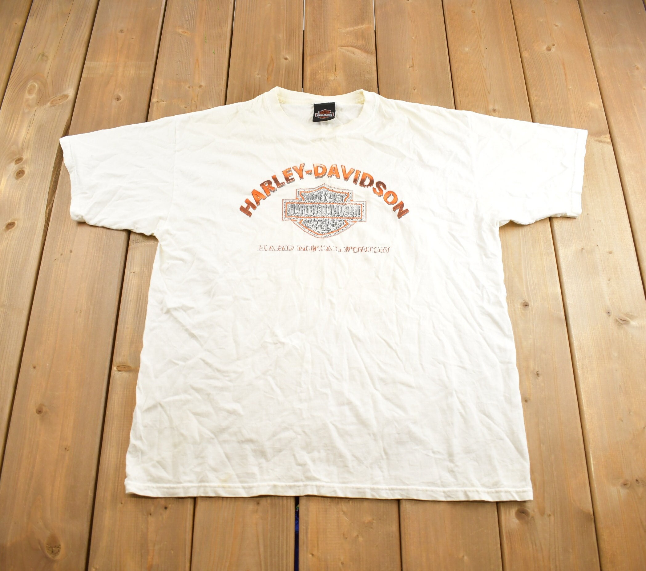 Vintage 1990s Harley Davidson Hard Metal Fusion T-shirt Made in 