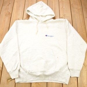 Vintage 1990s Champion Small Logo Grey Hoodie / Vintage Champion / Made In USA / Streetwear / Vintage Sportswear