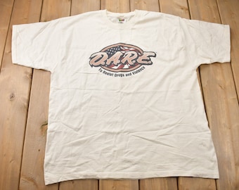 Vintage 1990s DARE North Tonawanda Police Department Graphic T-Shirt / Graphic / 80s / 90s / Streetwear / Retro Style / Graphic DARE