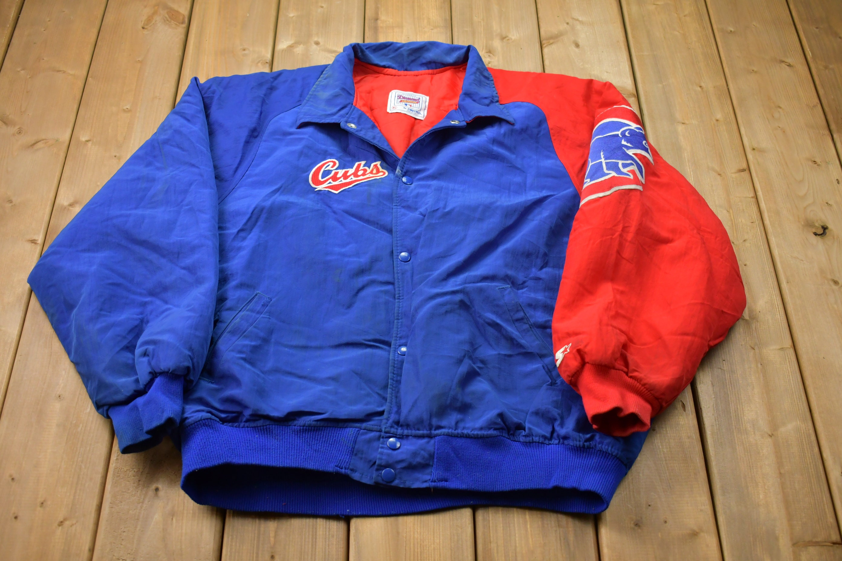 Chicago Cubs Starter Vintage Varsity Satin Full-Snap Jacket