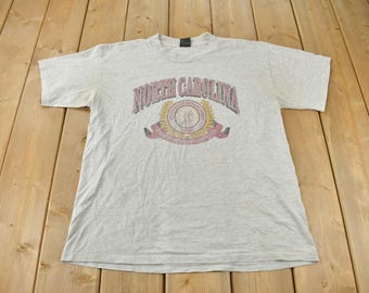 Vintage 1990s North Carolina the Tarheel State Souvenir Travel T-Shirt Made In USA