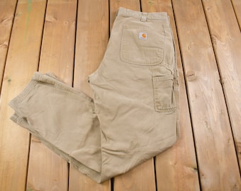 Vintage Carhartt Carpenter Pants Tan Canvas Union Made in USA