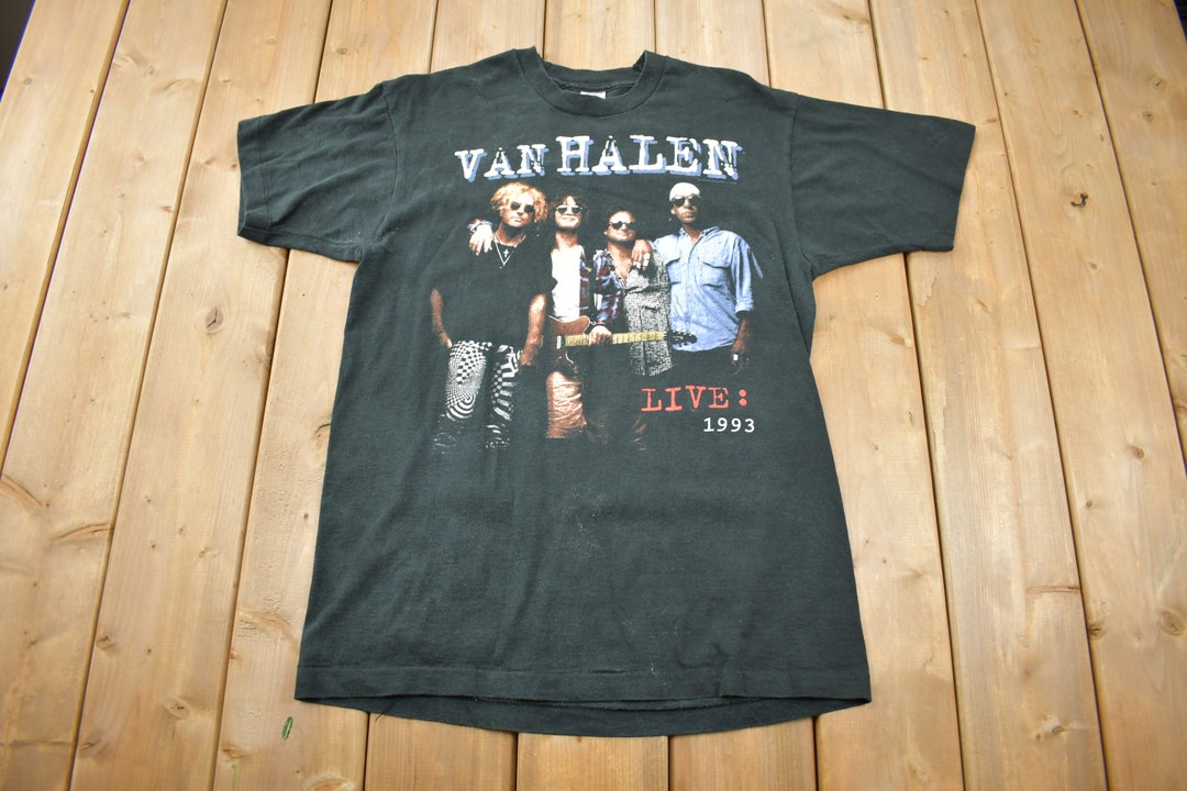 Vintage 1993 Van Halen World Tour Graphic Band T-shirt / Single Stitch ...