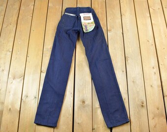 Vintage 1970s Cowboy Cut Denim Jeans Size 22 / Vintage Denim / Vintage Levis / Retro Jeans