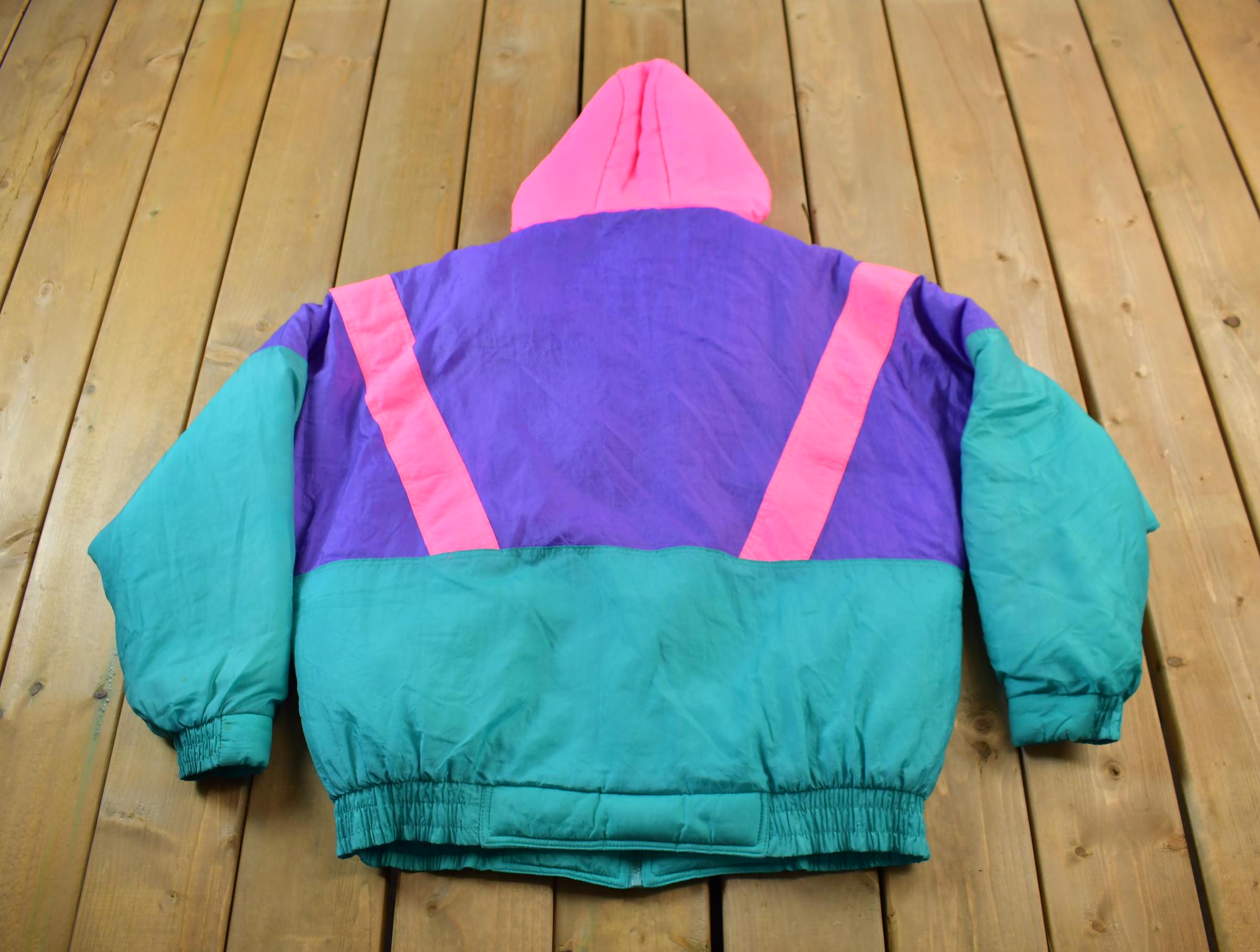Vintage 1980s Manual Color Block Windbreaker / 80s Jacket / Made