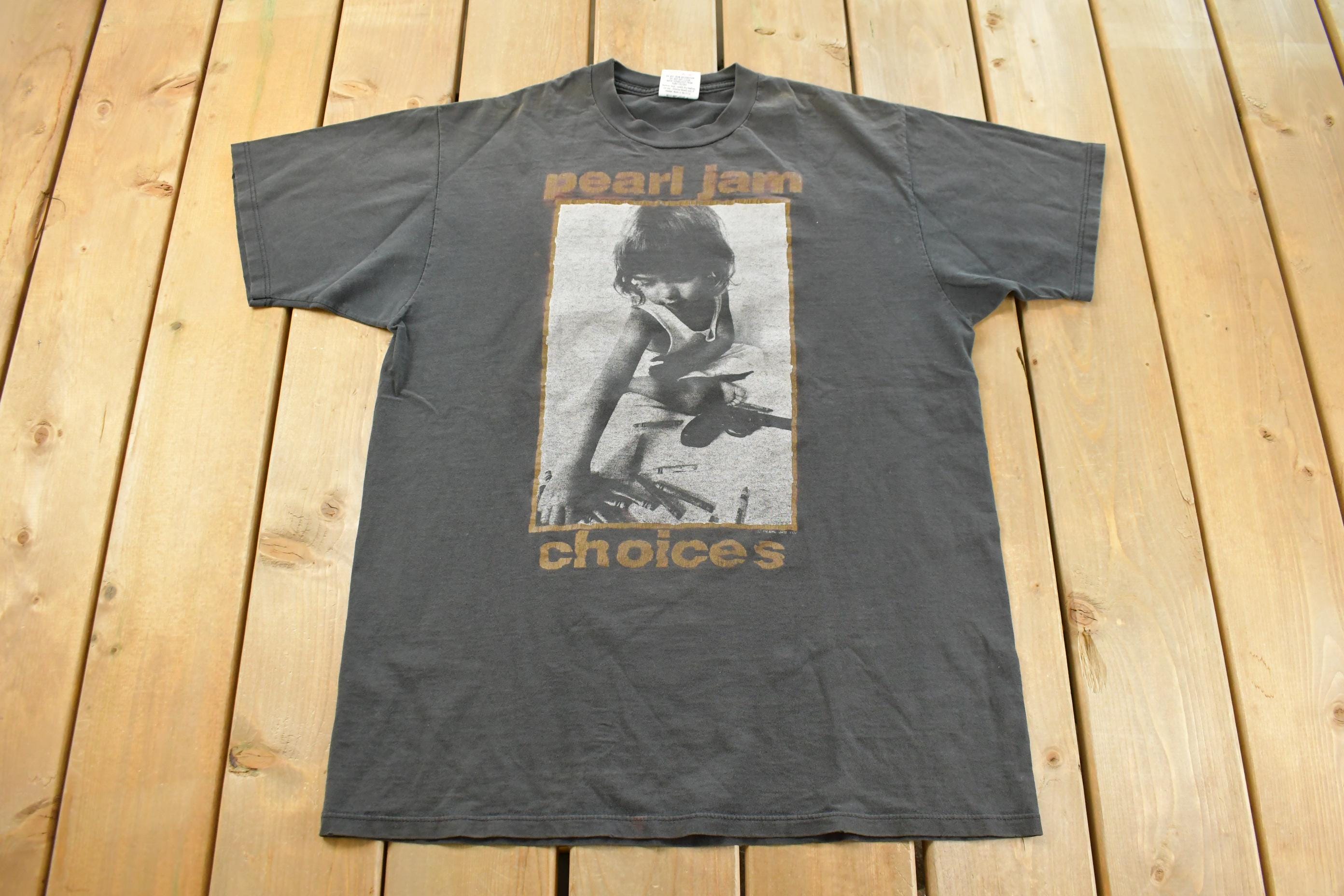 T-shirt Vintage Pearl Jam - Concert Drop In The Park 1992 - Taille XL - Rare