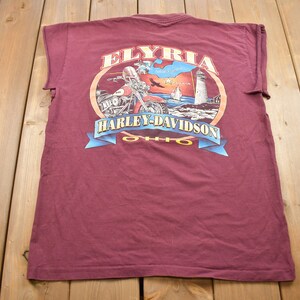 Vintage 1998 Harley Davidson Elyria Ohio Hand Cut Tank Top / Vintage T Shirt / Streetwear / Rare Vintage / Made In USA