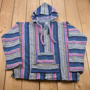 Vintage 1990&#39;s Graphic / 90s Hoodie / Vintage Sweater / 80s / 90s / Athletic Pull Over / Rug Sweater / Earth Rug / Knit Sweater