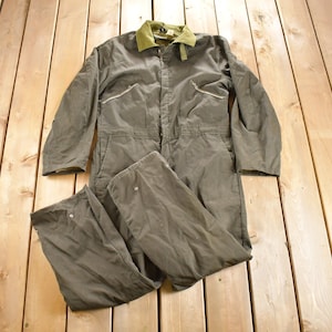 Vintage 1980s Zero Zone Insulated Coveralls Size Large / Vintage Coveralls / Vintage Workwear / Distressed Workwear / One Piece Work Suit