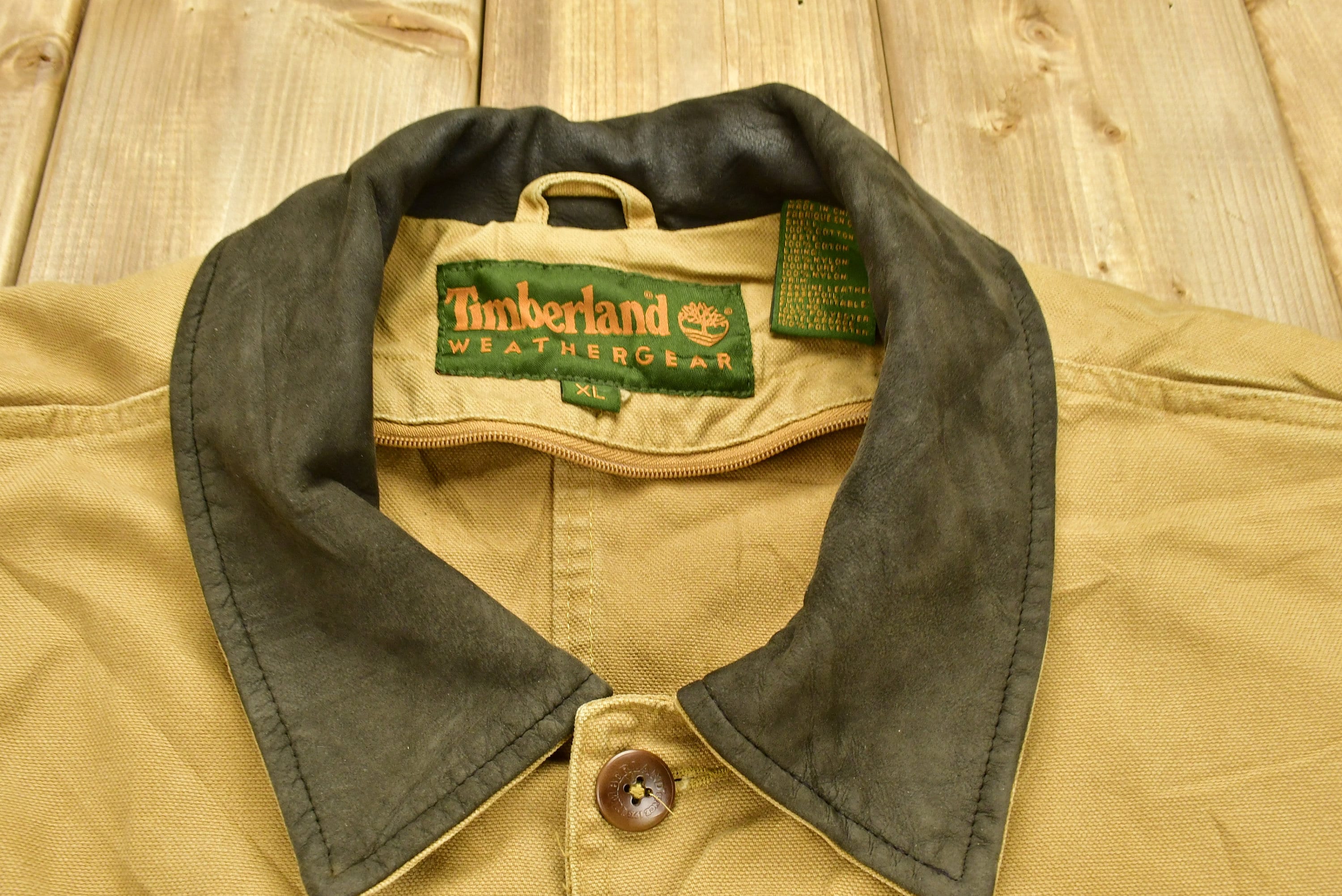 Vintage Y2K Timberland Weather Gear Beige Jacket / Hunting Vintage Y2K Timberland Weather Gear Beige Jacket / Hunting