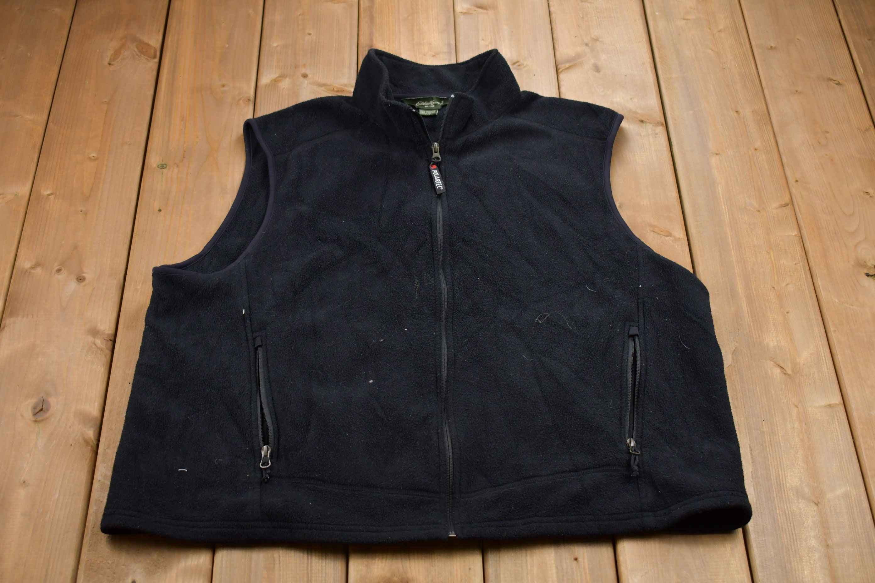 古着　Eddie bauer vest 90s Vintage 90s Eddie Bauer Full Zip Goose Down Quilted Puffer