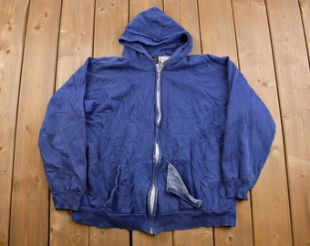 Vintage Sun Faded Thermal Lined Hoodie Zip up Sweater 3xl - Etsy