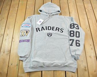 Vintage Y2K Deadstock Raiders NFL Super Bowl Champions Hoodie / Patchwork / Sportswear / Americana / Vintage Raiders / NWT