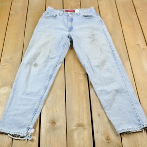 Vintage 1980s Levi&#39;s Silver Tab Jeans / Vintage Denim / Streetwear / Thrashed/  Made In USA / Vintage Levi&#39;s / High Waisted Jeans / Loose